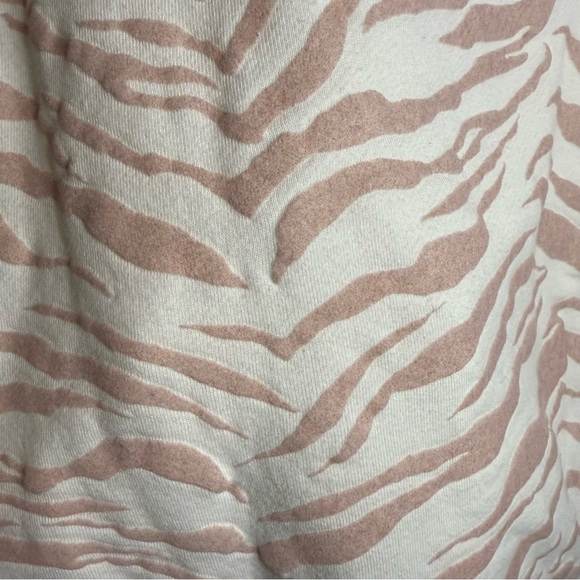 Rails Pink and White Crew Neck Sweater with Zebra Print - Picture 6 of 12